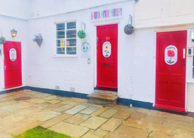 Garden House Red Door Entrances